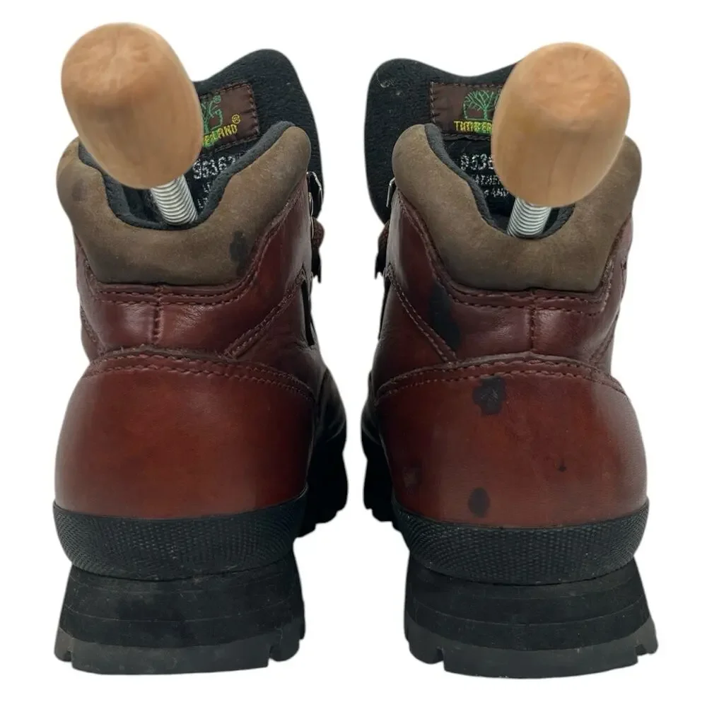 Timberland Euro Hiker 95363 Kids 6.5M Brown Leather Boots Vintage Hiking